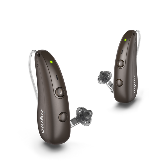 Signia Pure Charge&Go BCT 3IX Hearing Aids - Deep Brown