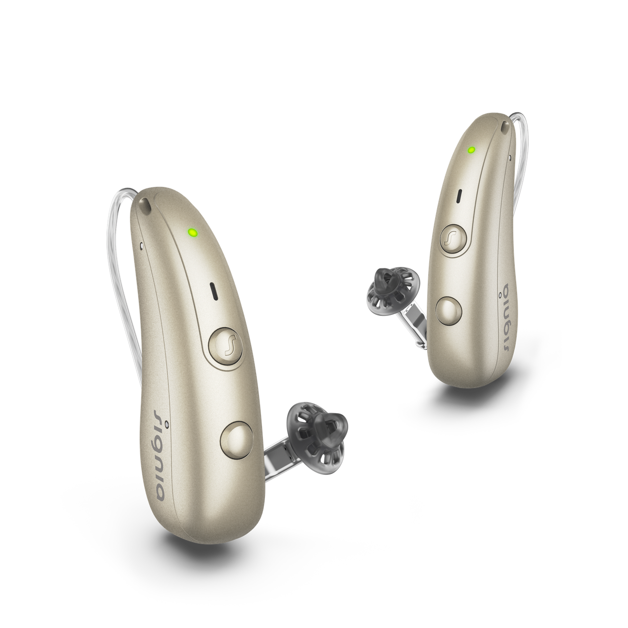 Signia Pure Charge&Go BCT 3IX Hearing Aids - Fine Gold