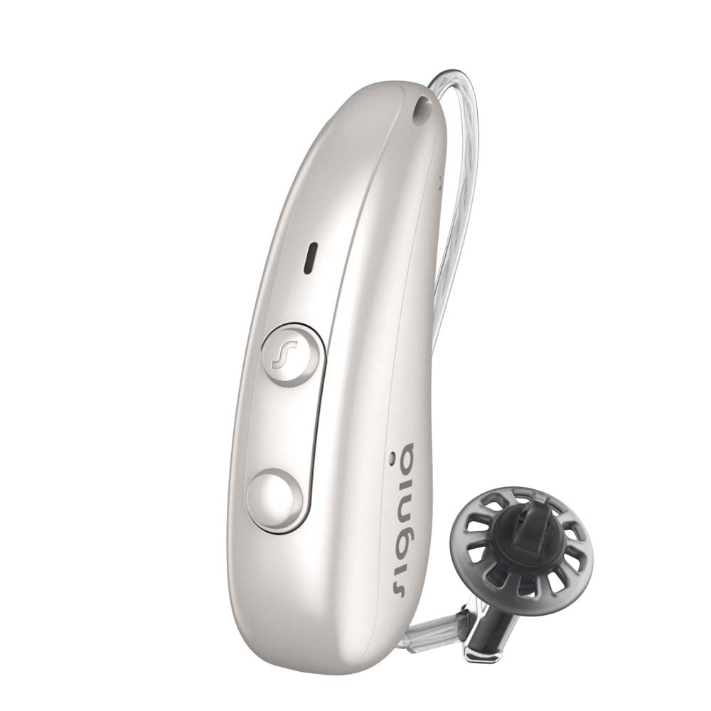Signia Pure Charge&Go 5IX Hearing Aids - Pearl White