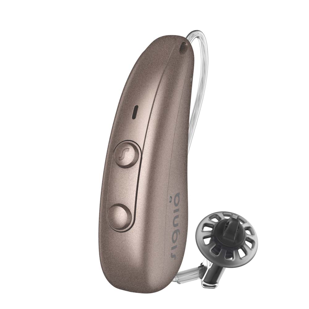 Signia Pure Charge&Go 3IX Hearing Aids - Sandy Brown