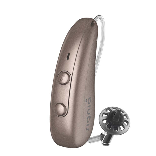 Signia Pure Charge&Go 3IX Hearing Aids - Sandy Brown
