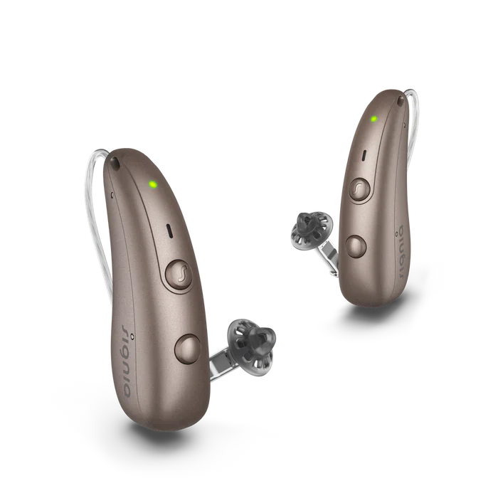 Signia Pure Charge&Go BCT 7IX Hearing Aids - Sandy Brown